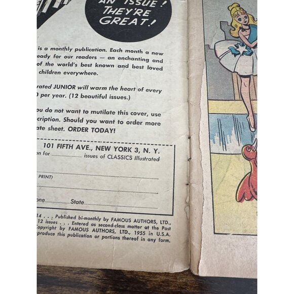 Classics Illustrated Junior #514 The Steadfast Tin Soldier 1955 Comic Book - Picture 5 of 5